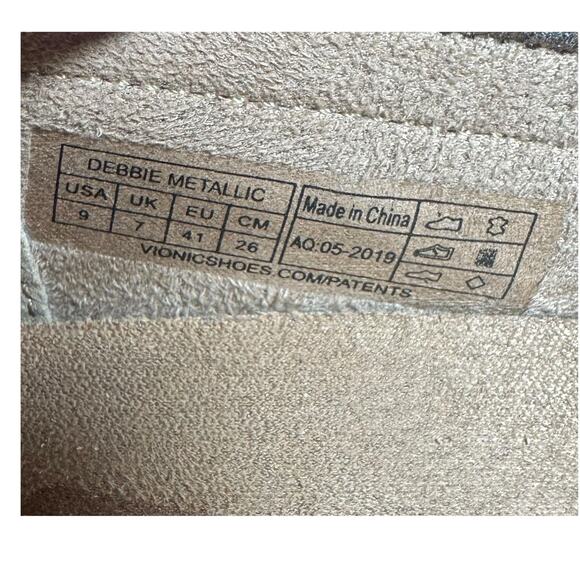 Vionic Debbie Metallic Gold US 9 Slip on loafer driving moccasin comfort casual - Picture 10 of 11